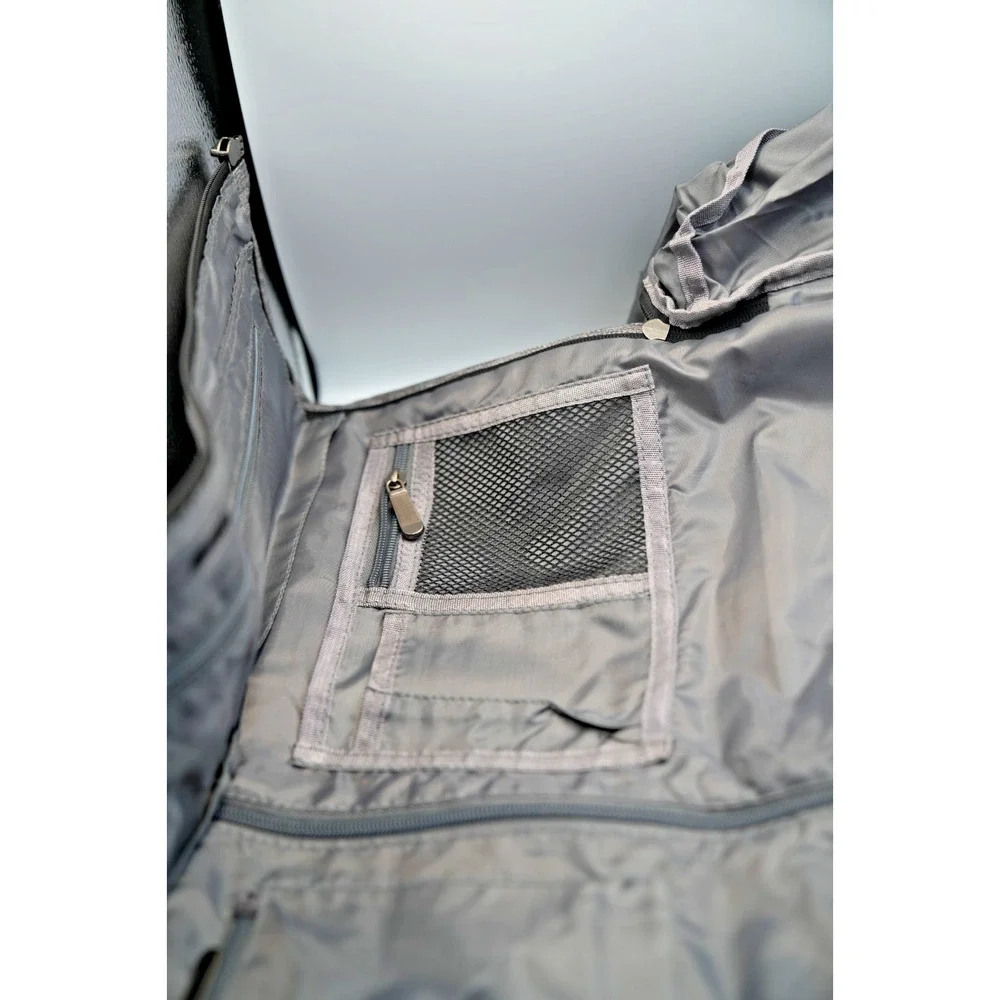 Large Black Garment‎ Bag with Shoulder Strap & Zip Pockets | Travel Suit Carrier